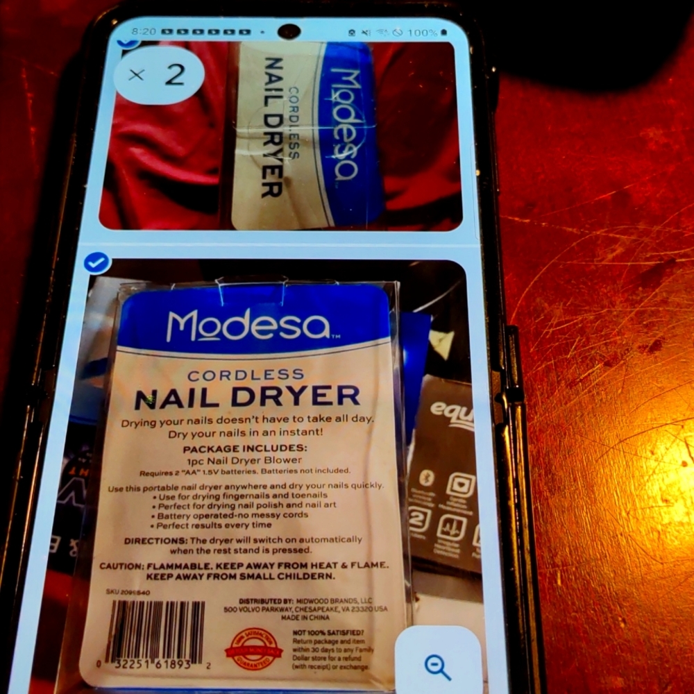 Modesa nail dryer medium black